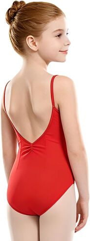 AOQUNFS Girls Ballet Dance Leotards with Adjustable Spaghetti Straps - V-Back Gymnastics Bodysuit for Girls in Saudi Arabia