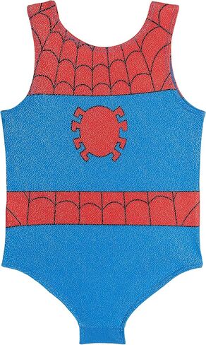 Marvel Spider-Man Girls Gymnastics Cosplay Leotard, Shorts & Scrunchie 3 Piece Set Toddler to Little Kid Sizes (2T - 7-8) in Kuwait