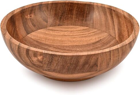 Acacia Wood Decorative Bowl for Home Décor – Centerpiece Bowl for Coffee Table, Entryway Table, Console Table & Living Room Styling | for Keys, Wallet & Everyday Essentials (8"x 8" x 3") in Kuwait