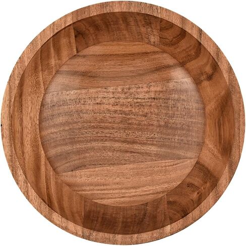 Acacia Wood Decorative Bowl for Home Décor – Centerpiece Bowl for Coffee Table, Entryway Table, Console Table & Living Room Styling | for Keys, Wallet & Everyday Essentials (8"x 8" x 3") in Kuwait
