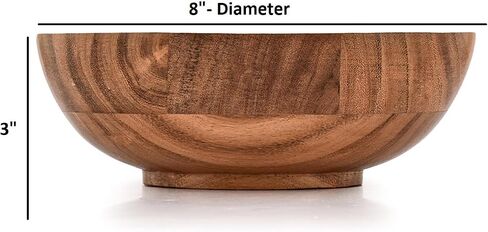 Acacia Wood Decorative Bowl for Home Décor – Centerpiece Bowl for Coffee Table, Entryway Table, Console Table & Living Room Styling | for Keys, Wallet & Everyday Essentials (8"x 8" x 3") in Kuwait