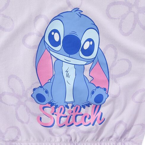 طقم تي شيرت للفتيات بأكمام قصيرة من Disney Lilo & Stitch وشورت French Terry للأطفال الكبار in Kuwait