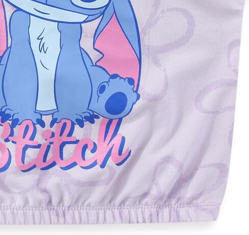 طقم تي شيرت للفتيات بأكمام قصيرة من Disney Lilo & Stitch وشورت French Terry للأطفال الكبار in Kuwait