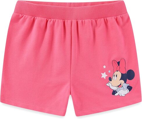 Disney Minnie Mouse Girls Short Sleeve T-Shirt and French Terry Shorts Set for Toddler to Big Kids in Kuwait