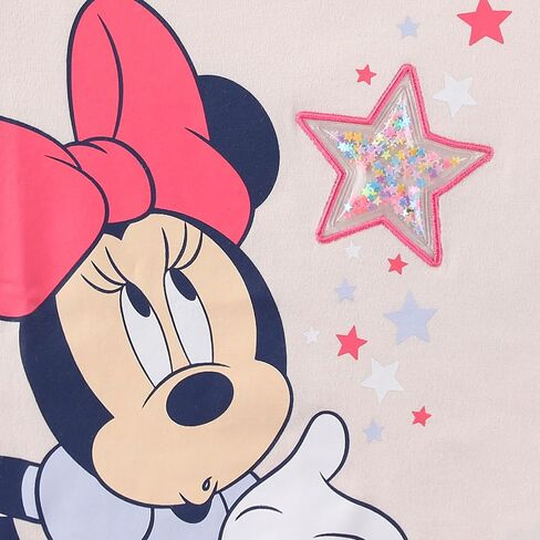 Disney Minnie Mouse Girls Short Sleeve T-Shirt and French Terry Shorts Set for Toddler to Big Kids in Kuwait