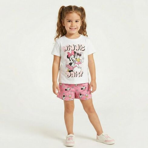 Disney Minnie Mouse Daisy Duck Girls Short Sleeve T-Shirt and Shorts Set for Toddler to Big Kids in Kuwait