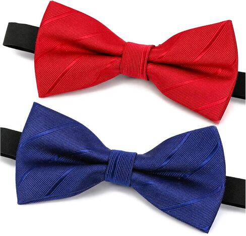 Bow Ties for Men Women Satin Solid Color Pre-tied Bowties 2.5in×4.5in Events Adjustable Formal Wear in Saudi Arabia
