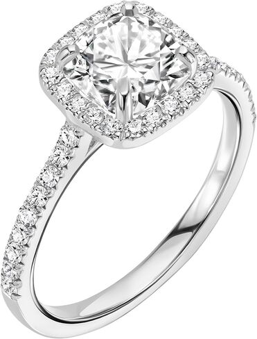 EcoGems Lab Grown Diamond & Moissanite Engagement Ring Collection – Cushion & Oval Halo setting – 14K Yellow or White Gold – 1.25–2.50 CTTW – D–E Color, VS–VVS Clarity – Gift Box Included in Saudi Arabia