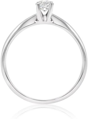 Natural Diamond Solitaire Ring in 14K White or Yellow Gold | 0.5–1.5 Carat Round Cut | F-G Color SI Clarity | Classic Engagement Ring for Women in Saudi Arabia