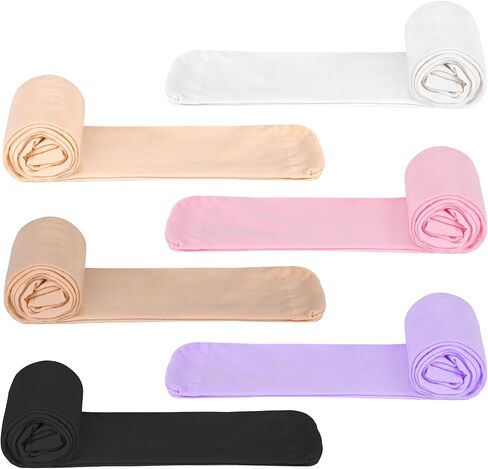 6 Pairs Ballet Tights for Girls Toddler Soft Footed Dance Transition Tights for Ballet Class, School Wear in Saudi Arabia