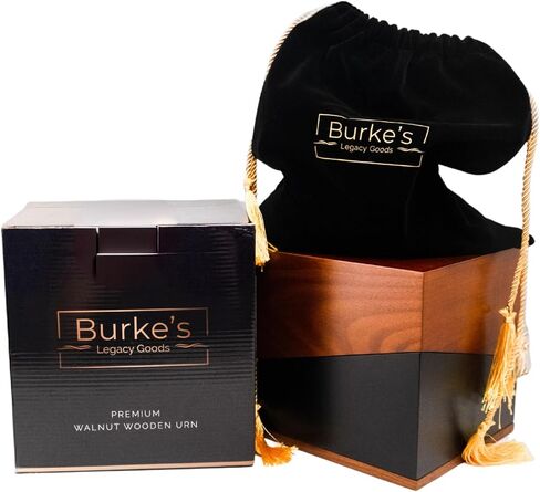 Premium Urn for Ashes Adult Human | Handcrafted Walnut Wood Urns for Human Ashes Adult, TSA Approved, Includes Velvet Storage Bag, 216 lbs Capacity in Kuwait
