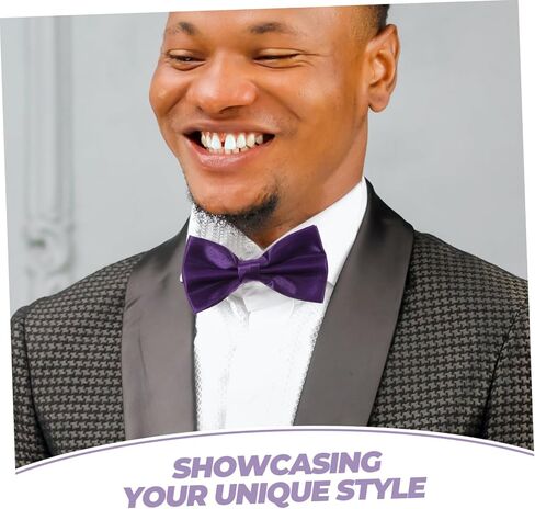 Men's Satin Bow Tie Cummerbund with Pocket Handkerchief Classic Elegant Design for Weddings Formal Events Proms and Banquets Deep Purple Three Kit for Tuxedo and Suit Accessories in Kuwait