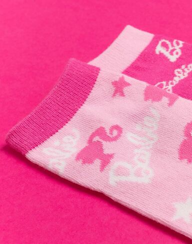 Barbie Girls Socks 5 Pack | Kids Multicoloured Doll Graphic Footwear | Funky Pink Fashion Stripey Comfortable Sock Set Bundle in Kuwait
