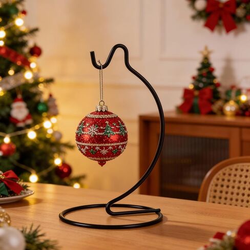 20 Pcs Iron Ornament Display Stand, Hanging Holder for Glass Globe Terrarium Air Plant Witch Ball and Christmas Ornament Home Wedding Decoration, Black in Saudi Arabia