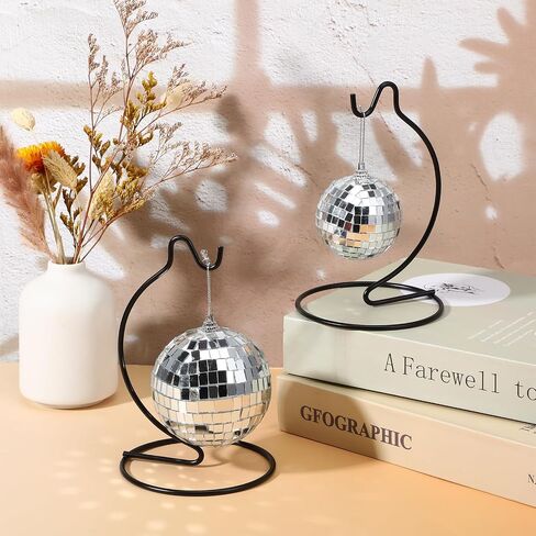 20 Pcs Iron Ornament Display Stand, Hanging Holder for Glass Globe Terrarium Air Plant Witch Ball and Christmas Ornament Home Wedding Decoration, Black in Saudi Arabia
