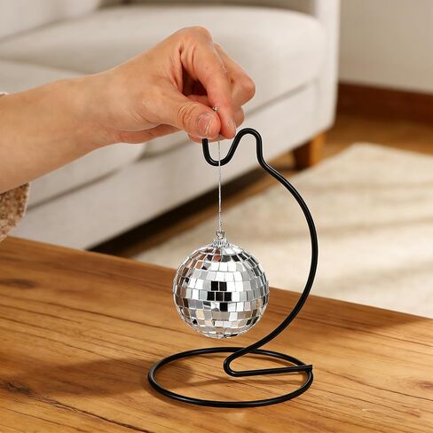 20 Pcs Iron Ornament Display Stand, Hanging Holder for Glass Globe Terrarium Air Plant Witch Ball and Christmas Ornament Home Wedding Decoration, Black in Saudi Arabia
