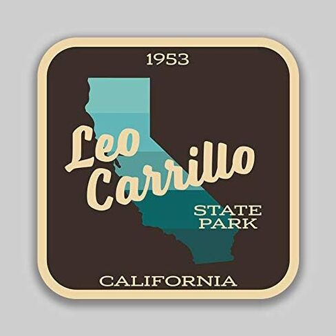 Leo Carrillo State Park Sticker Explore Wanderlust Camping California Double Sided Stainless Steel Keychain Key Ring Chain Holder Car/Key Finder in Kuwait