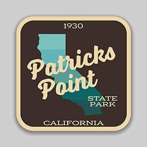 Patricks Point State Park Sticker Explore Wanderlust Camping California Double Sided Stainless Steel Keychain Key Ring Chain Holder Car/Key Finder in Kuwait