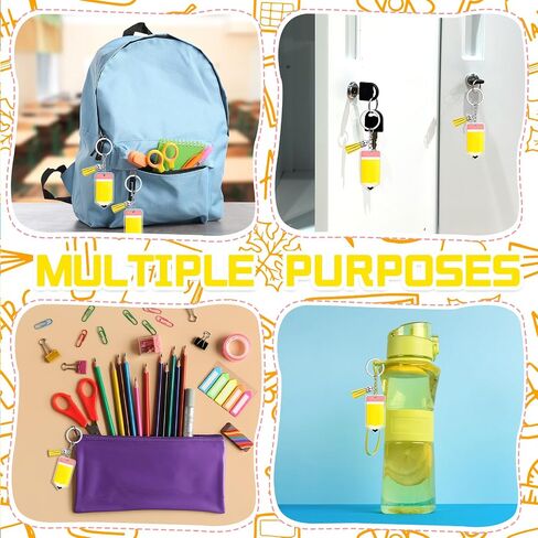 Back to School Mini Keychain Bulk 1.96 Inch Bulk Keychains Students Note Book Bundle for Classroom Back to School Supply in Saudi Arabia