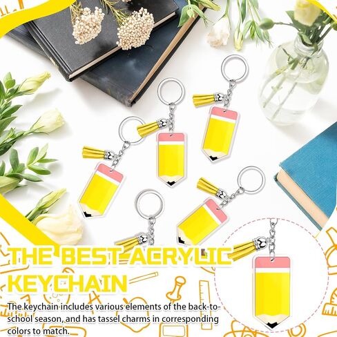 Back to School Mini Keychain Bulk 1.96 Inch Bulk Keychains Students Note Book Bundle for Classroom Back to School Supply in Saudi Arabia