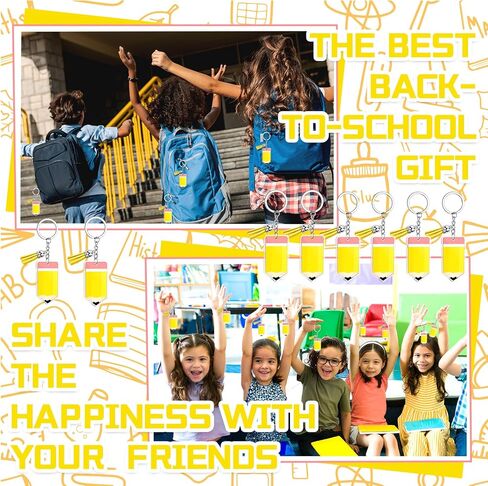 Back to School Mini Keychain Bulk 1.96 Inch Bulk Keychains Students Note Book Bundle for Classroom Back to School Supply in Saudi Arabia
