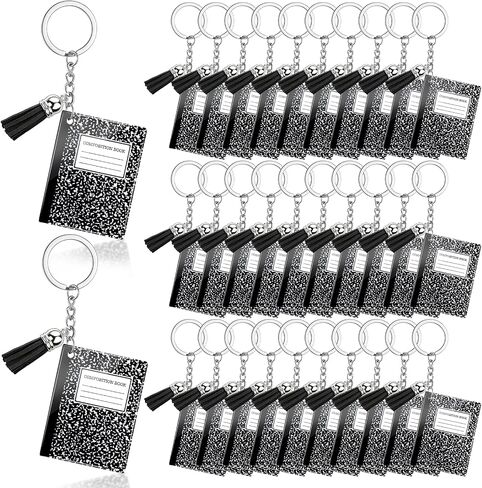 Back to School Mini Keychain Bulk 1.96 Inch Bulk Keychains Students Note Book Bundle for Classroom Back to School Supply in Saudi Arabia