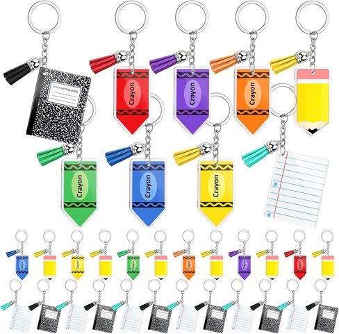 Back to School Mini Keychain Bulk 1.96 Inch Bulk Keychains Students Note Book Bundle for Classroom Back to School Supply in Saudi Arabia