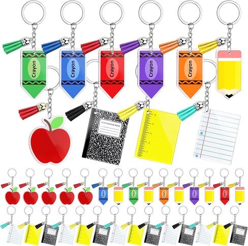 Back to School Mini Keychain Bulk 1.96 Inch Bulk Keychains Students Note Book Bundle for Classroom Back to School Supply in Saudi Arabia