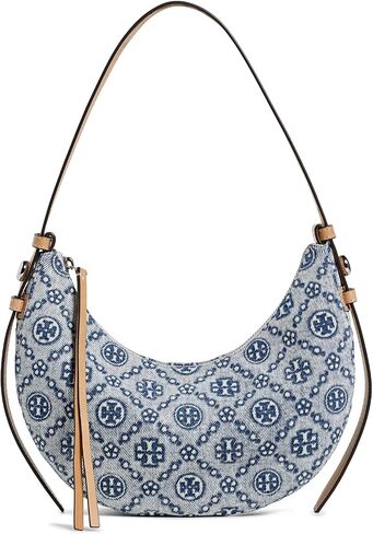 Tory Burch Women's Romy Denim Half Moon Bag in Kuwait