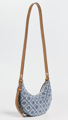 Tory Burch Women's Romy Denim Half Moon Bag in Kuwait