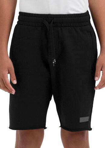 شورت Ethika Kids' Raw Edge، شورت كاجوال مقصوص لملابس الشارع اليومية - إمبراطوري - أسود in Kuwait