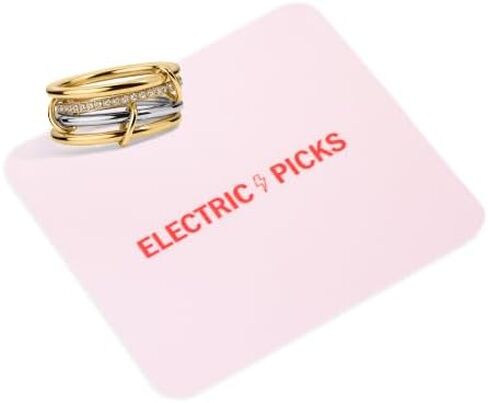 Electric Picks Heiress Ring for Women, Two-Tone 14k Gold Plated and Silver Statement Ring, Available Sizes 5–10, Modern Minimalist Jewelry Gift in Saudi Arabia