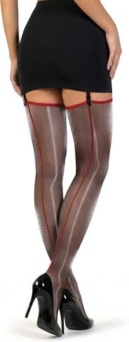 Women's Sexy Back Seam Stockings Shiny Thigh Highs Ultra-thin Glossy Over the Knee Oil Bright Smooth Sheer Hosiery in Saudi Arabia