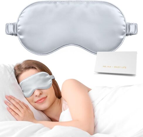 Silk Sleep Mask,Eye Mask for Sleep Women Men,Mulberry Sleeping Mask with Adjustable Strap,Blindfold Blackout Eye Mask for Travel and Full Night's Sleep,Nap in Saudi Arabia