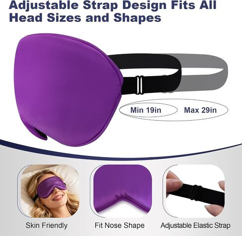 5 Pack Silk Sleep Mask, 5-Color Eye Masks for Sleep with Adjustable Strap, 100% Blackout Blindfold Super Soft Eye Cover for Travel Nap Airplane Home Sleeping, Suitable for Women & Men in Kuwait