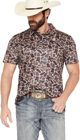 Rock & Roll Denim Koe Wetzel Tan Camo Polo in Kuwait