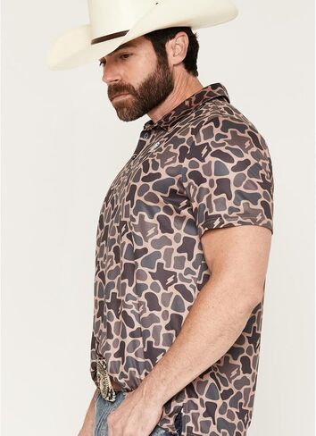 Rock & Roll Denim Koe Wetzel Tan Camo Polo in Kuwait