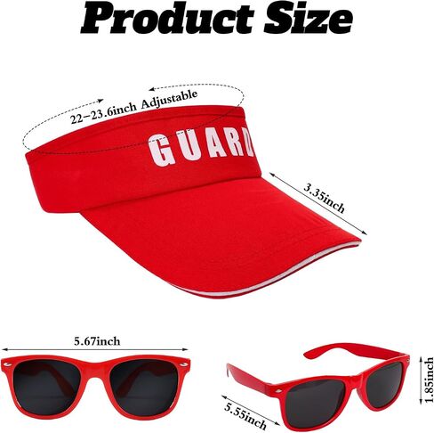 Guard Costume Set with Inflatable Float,Shorts,Hat,Sunglasses,Fanny Pack,Whistle for Halloween Party Dress Up Accessories in Kuwait