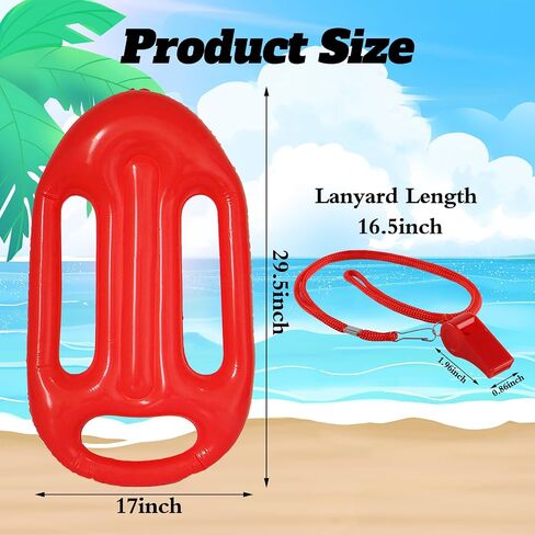 Guard Costume Set with Inflatable Float,Shorts,Hat,Sunglasses,Fanny Pack,Whistle for Halloween Party Dress Up Accessories in Kuwait