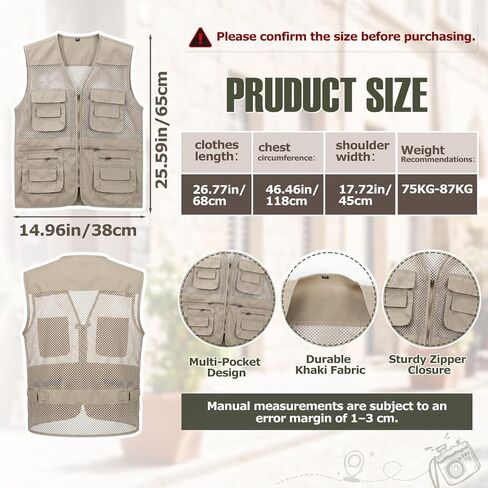 Mepase 8 Pcs Men's Safari Costume Zoo Keeper Fishing Vest Sun Bucket Hat Binocular Compass Gloves for Adults in Kuwait