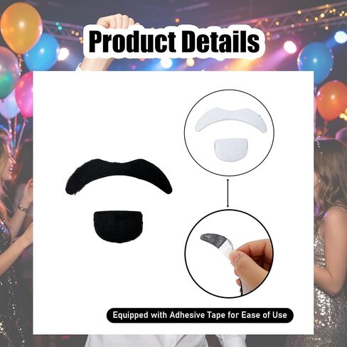 MORTICIA 6 PCS Bald Cap Halloween Costume Set with Fake Beard, Sunglasses, Tie, and Hair Cap for Women Men Dress Up Accessories in Saudi Arabia