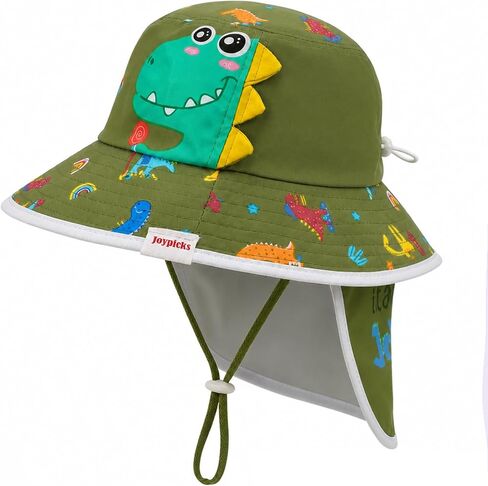 Kids Sun Hat Age 4-14 Years UPF 50+ Sun Protection, Detachable Rear Neck Flap Wide Brim Summer Beach Bucket for Boys Girls in Saudi Arabia