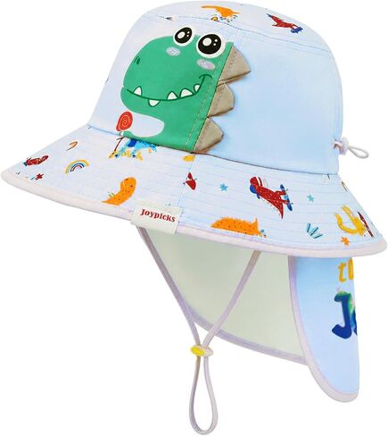 Kids Sun Hat Age 4-14 Years UPF 50+ Sun Protection, Detachable Rear Neck Flap Wide Brim Summer Beach Bucket for Boys Girls in Saudi Arabia