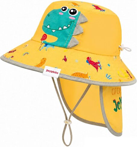 Kids Sun Hat Age 4-14 Years UPF 50+ Sun Protection, Detachable Rear Neck Flap Wide Brim Summer Beach Bucket for Boys Girls in Saudi Arabia