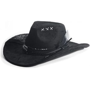 Cowboy Hat Women Mens Western Cowgirl Hats Handmade Roll Up Fedora Hat Wide Brim Felt in Saudi Arabia