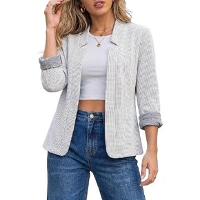 a.Jesdani Womens Casual Blazers Open Front 3/4 Sleeve Work Office Jackets Blazer S-2Xl in Kuwait