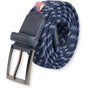 Golf Belts for Men - Classic Braided Belt for Jeans, Pants and Slacks, Gifts for Him (Indigo) in Saudi Arabia