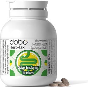 DOBO Senna Laxative Tablets for Constipation Relief, Gentle Herbal Stool Softener with Overnight Relief, Natural Formula, 50 Count in Saudi Arabia