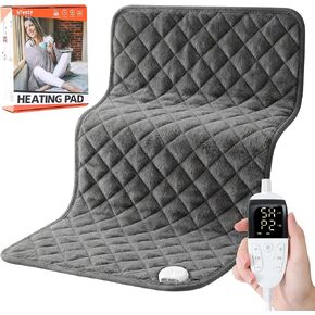 Extra Large Heating Pad for Back,32"x20" Electric Heating Pad for Neck,Shoulder,Legs,Knees and Other Body Parts Pain Relief,6 Heat Settings&10 Auto-Off Timers,Machine Washable,Gifts for Lover in Saudi Arabia