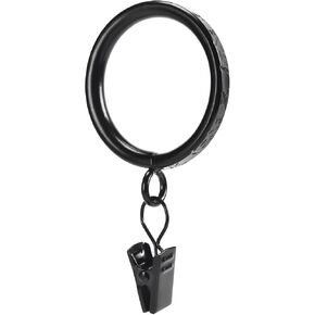 Thick Metal Clip Curtain Rings with Ancient Script Engraving,1.5" Inner Diameter, for Rods up to 1.25 Inches, Decorative Drapery Hardware (Black-28pcs) in Saudi Arabia